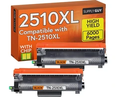 Supply Guy Tn2510xl Tn-2510xl suderinamas toneris, skirtas Brother Tn-2510 Xl, skirtas Brother Hl-l2400dw Hl-l2400dwe Mfc-l2800dw Dcp-l2627dw Mfc-l2827dw Mfc-l2860dw Mfc-l2860dwe Mfc-l2835dw Dcp-l2835dw