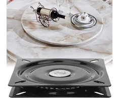 Suppro Pasukamas padėklas Turntable Seat, 360° besisukantis Lazy Susan guolis, galvanizuotas plienas virtuvės stalviršiams, spintelėms, televizorių staliukams, Turntable guolis (juodas, 6 colių storio)