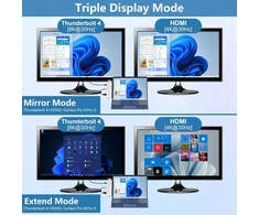 Surface Pro 11 10 9 dokstotis su 4k Hdmi, Thunderbolt 4 (8k vaizdo įrašas + 40 Gbps + 100 W galia), 100 M Rj45, 2 Usb 3.0, Sd Tf kortelių lizdas, 3,5 mm garso, Surface Pro 11/10/9/x priedai