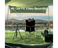 Surfola 4k veiksmo kamera, 40 m povandeninė kamera su stabilizavimu, 170° plataus kampo, išorinis mikrofonas, 2 įkraunamos baterijos, nuotolinio valdymo pultas ir montavimo priedai, skirtas paviršiniam nardymui