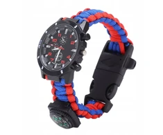 Survival apyrankė 6in1 Paracord skiltuvas kompasas