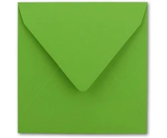 Šviesiai žalios kvadratinės vokai 155x155 mm, 50 vnt.