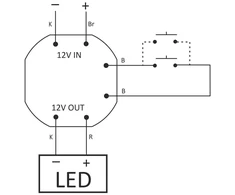 Šviesos reguliatorius led apšvietimui 12v einbaudimmer dimmer dimmer dimmer button sco-803 F&amp;f 5137