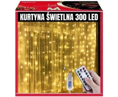 Šviesos užuolaida 300 Led 3x3m ant lango, šventinės lemputės, kabliukai, nuotolinio valdymo pultas, Usb