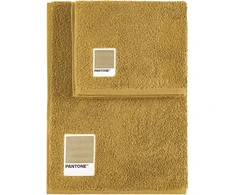 Rankšluostis Sweet Home Pantone™ rankšluosčių komplektas 1+1, susidedantis iš rankšluosčių svečiams 40 x 50 cm + veido rankšluosčio 50 x 100 cm, Oeko Tex sertifikuotas, smėlio spalvos