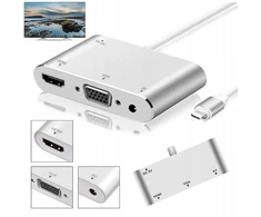 Swiatkabli Adapteris iš lightning į Hdmi / Vga + 3,5 mm lizdas