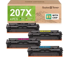 Swiss toner 207x suderinamas su hp 207x (su lustu) skirtas hp color laserjet pro mfp m283fdw toner juodas mfp m283fdw m283fdn m255dw m282nw skirtas 207x 207a w2210a w2210x w2211x w2212x w2221x w2212x w22213x