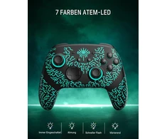 Switch valdiklis, belaidis, pro valdiklis, belaidis suderinamas su Switch/oled/lite, Firefly Rgb Bluetooth valdiklis, žaidimų pultelis su 7 Led spalvomis, Nfc, Turbo, Macro, judesio jutiklis, Paddle, Miner