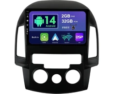 Automagnetola Sxauto android 14 automobilinis radijas hyundai i30 (2006-2011) gps navigacijos radijas - integruotas carplay android auto - led kamera - 2g + 32g - vairo valdymas dab ahd dsp wifi - 2 din ips 9 colių