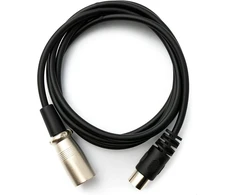 System-s audio kabelis 150 cm xlr 3 kontaktų kištukas į audio din 5 kontaktų kištuko adapterį, juodas
