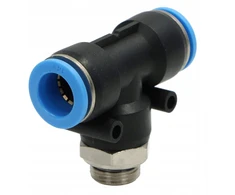 T jungtis pneumatinė T 14 3/8 Pb14-g03 žarna 14mm sriegis 3/8"