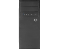 Tacens 2initiox, Pc dėklas Atx Semi-tower, 12 cm šoninis ventiliatorius, šlifuoto aliuminio priekis, plienas, juodas