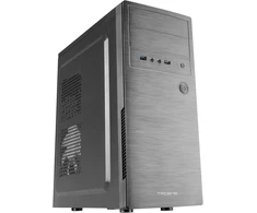 Tacens 2initiox, Pc dėklas Atx Semi-tower, 12 cm šoninis ventiliatorius, šlifuoto aliuminio priekis, plienas, juodas