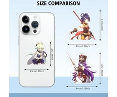 Taicy Genshin Impact lipdukai, atsparūs vandeniui, atsparūs saulei, anime žaidimo lipdukų rinkinys mobiliajam telefonui, nešiojamam kompiuteriui, buteliams, riedlentei, dovana gerbėjams (genshin Stickers-1)