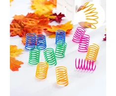 Taimeimao 20 vnt. kačių žaislų rinkinys, plastikinės spiralinės spyruoklės, spiralinis žaislas katei, naujoviškos spalvingos spiralinės spyruoklės naminiams gyvūnams, spiralinė spyruoklė katėms