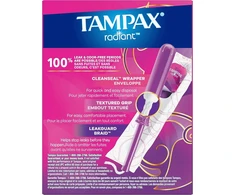 Tampax Radiant tamponai Super Plus sugeriamumas, bekvapiai, pakuotėje 14 vnt. (pakuotė gali skirtis)
