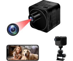 Tangmi maža kamera, 4k ir 160° plataus kampo mini Wifi kamera, įmontuota baterija mini Wifi kamera ir Ne-wifi režimas su naktiniu matymu ir judesio aptikimu