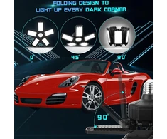 Tasinuo garažo led lempa 160 w 1 vnt., 16000 lm 6500 k labai ryški led dirbtuvių lubų šviestuvas su 5+1 reguliuojamu skydu, e26 e27 rūsio lempa garažo dirbtuvių sandėliui rūsiui
