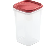 Tatay vakuuminis maisto laikymo indas, 1 litro talpos, lankstus dangtelis, be Bpa, tinkamas naudoti mikrobangų krosnelėje ir indaplovėje, spanguolių raudonumo, matmenys: 10 x 10 x 16,5 cm