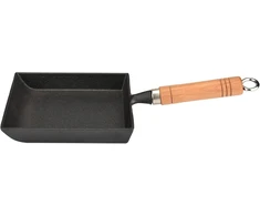 Tbest mini keptuvė, omleto keptuvė, tamagoyaki keptuvė su medine rankena, didelė japoniška kiaušinių keptuvė, kvadratinė geležinė keptuvė