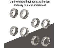 Tbest rc guoliai, 8 vienetai 10 x 15 x 4 mm metaliniai rutuliniai guoliai, skirti hpi wr8 b021 st/mt rc automobilių atsarginėms dalims (sidabriniai)