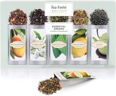 Tea Forté Vital žaliosios arbatos degustacinis rinkinys žaliosios arbatos užpilui, įvairios rūšys, telpa 15 puodelių arbatos