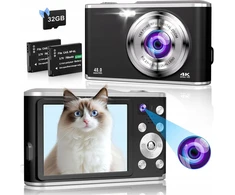 Tebngihnm 4k skaitmeninis fotoaparatas, kompaktiškas 32gb Fhd 48mp 2.8 colio 16x priartinimas 2024