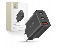 Tech Protect Greitas galingas tinklo įkroviklis usb-a usb-c pd-30w - 3 prievadai
