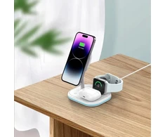 Techly Bevielis indukcinis įkroviklis Qi15w-a27 3in1 Magnetic Magsafe Wireless