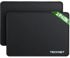 Tecknet pelės kilimėlis, 2 vnt., 270 x 210 mm, vandeniui atsparus žaidimų pelės kilimėlis su apsiūtais kraštais, neslystančiu guminiu pagrindu, lygiais paviršiais, tinkamas kompiuteriui, nešiojamam kompiuteriui ir pc