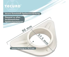Tecuro Plastikinis Kriauklės Stiprintuvas Nerūdijančio Plieno Kriauklėms