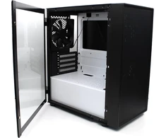 Tecware nexus air m2 mini tower case juodas/baltas matx korpusas su 3 120 mm ventiliatoriais, juodas