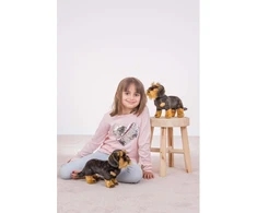 Teddy Hermann Hermann Teddy Collection 919230 28 cm šiurkščiaplaukis taksas, stovintis pliušinis žaislas