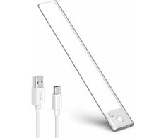 Tedison® Led spintelės šviestuvas su judesio davikliu, magnetinis, belaidis, 40 cm ilgio, ilgaamžė 3000 Mah baterija, 150 Led, jutiklinė funkcija, 3 spalvų temperatūros, pritemdomas, Ip20
