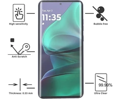 Teenrpov Ekrano apsauga, skirta Motorola Moto Edge 60 Fusion, grūdintas stiklas, 2 vnt., 9h kietumo grūdinto stiklo plėvelė, atspari įbrėžimams, be burbuliukų, grūdinto stiklo ekrano apsauga