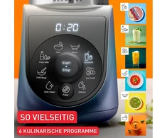 Tefal Blend Up Bl19h4f0 mini trintuvas, 8 automatinės programos, pulso funkcija, nuimami Powelix ašmenys, įeina 2 buteliukai pasiėmimui (400 + 700 ml), tylusis režimas, kompaktiškas dizainas, 1000 W, mėlynas
