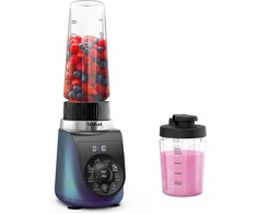 Tefal Blend Up Bl19h4f0 mini trintuvas, 8 automatinės programos, pulso funkcija, nuimami Powelix ašmenys, įeina 2 buteliukai pasiėmimui (400 + 700 ml), tylusis režimas, kompaktiškas dizainas, 1000 W, mėlynas