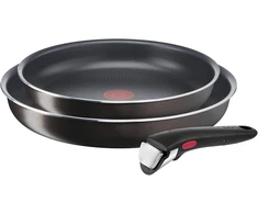Tefal Ingenio Easy Plus L1509202 keptuvių rinkinys, 24/28 cm, nuimama rankena, sudedamos viena į kitą, neprideganti danga, tinka visoms viryklėms, išskyrus indukcines