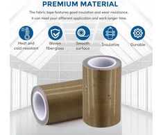 Tefloninė audinio juosta, 10 cm x 9 m ptfe juosta vakuuminiam sandarinimo aparatui, rankinio impulso sandarinimo izoliacinė ptfe dengta stiklo audinio juosta, suderinama su foodsaver, seal a meal, weston, cabella