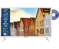 Telefunken Xf32sn550sd-w 32 colių televizorius/išmanusis televizorius (full hd, hdr, trigubas imtuvas, dvd grotuvas) - įskaitant 6 mėnesius hd+ [2023], baltas