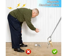 Teleskopinis magnetinis keltuvas, teleskopinis magnetas, nerūdijančio plieno magnetinis griebtuvas, teleskopinis magnetas varžtams, raktams, veržlėms, magnetinė apkrova iki 1,36 kg, 2 vnt.