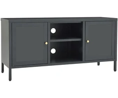 TV staliukas Televizoriaus spintelė, antracito, 105x35x52cm, plienas/stiklas