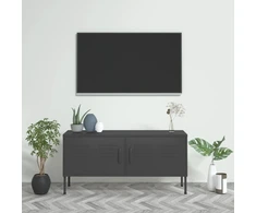 TV staliukas Televizoriaus spintelė, antracito spalvos, 105x35x50cm, plienas