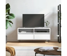 TV staliukas Televizoriaus spintelė, balta, 100x34,5x44,5cm, mediena
