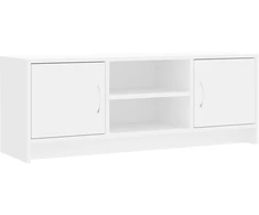 TV staliukas Televizoriaus spintelė, balta, 102x30x37,5cm, apdirbta mediena