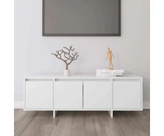 TV staliukas Televizoriaus spintelė, balta, 120x30x40,5 cm, apdirbta mediena