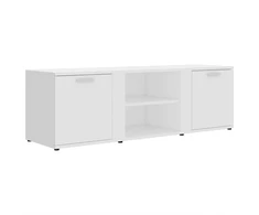 TV staliukas Televizoriaus spintelė, balta, 120x34x37cm, apdirbta mediena
