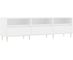 TV staliukas Televizoriaus spintelė, balta, 150x30x44,5cm, apdirbta mediena