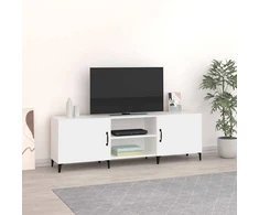 TV staliukas Televizoriaus spintelė, balta, 150x30x50cm, apdirbta mediena