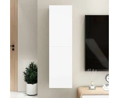 TV staliukas Televizoriaus spintelė, balta, 30,5x30x110cm, apdirbta mediena